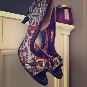 Carlos Santana “Roulette” Open Toe Stilettos